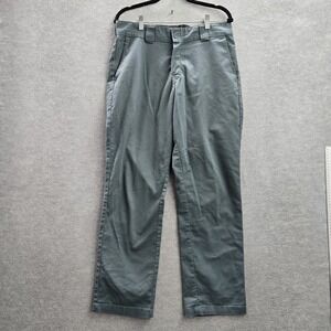 Dickies Men Pants 32X30 Blue Chino Twill Work Pants Logo 29" Inseam